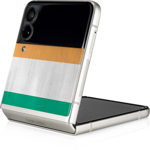 Ivory Coast Flag Distressed Galaxy Z Flip4 5G Skin